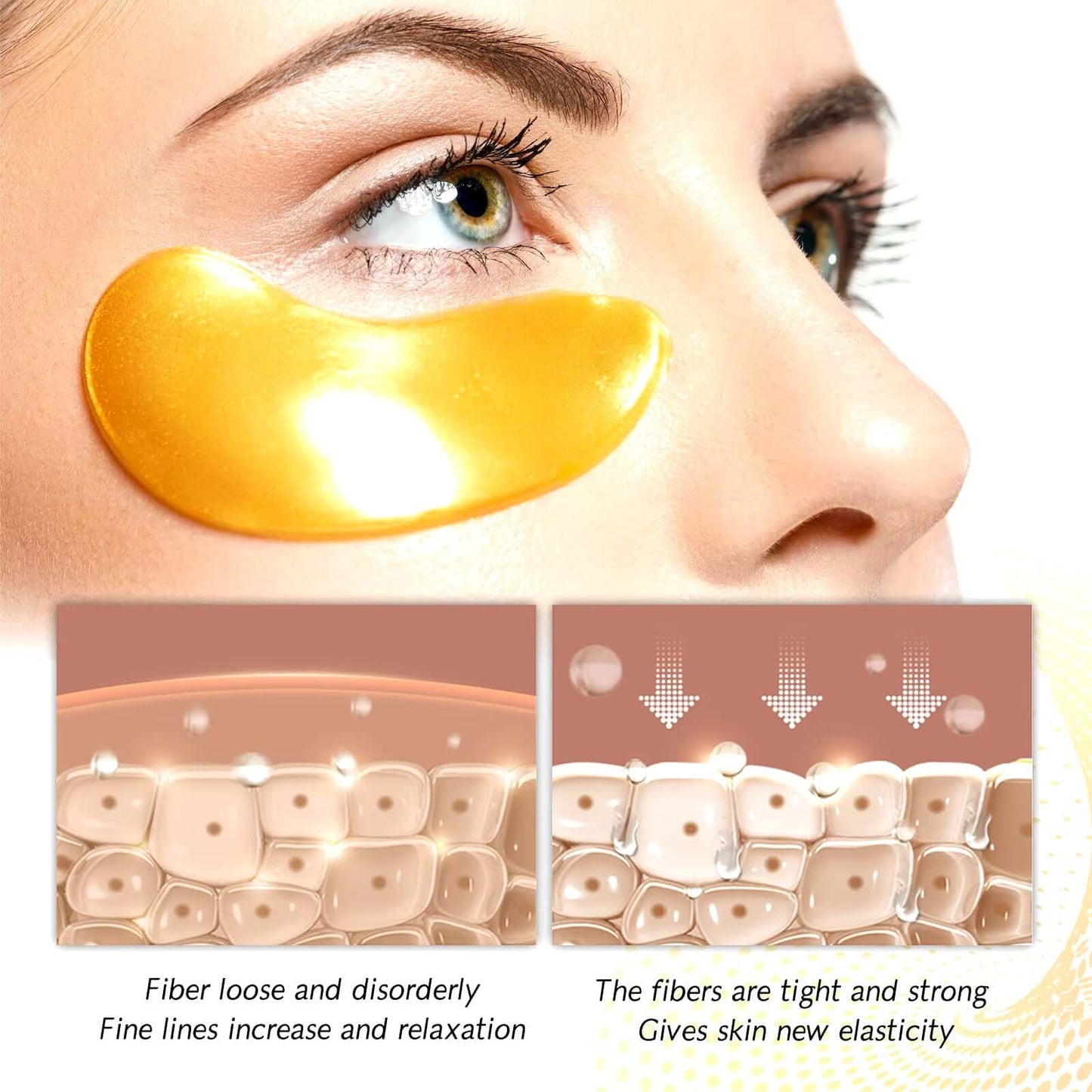 Skincare Products 24K Gold Hyaluronic Acid Eye Mask Remove Dark Eye Circles Collagen Eye Patches Korean Face Care Product