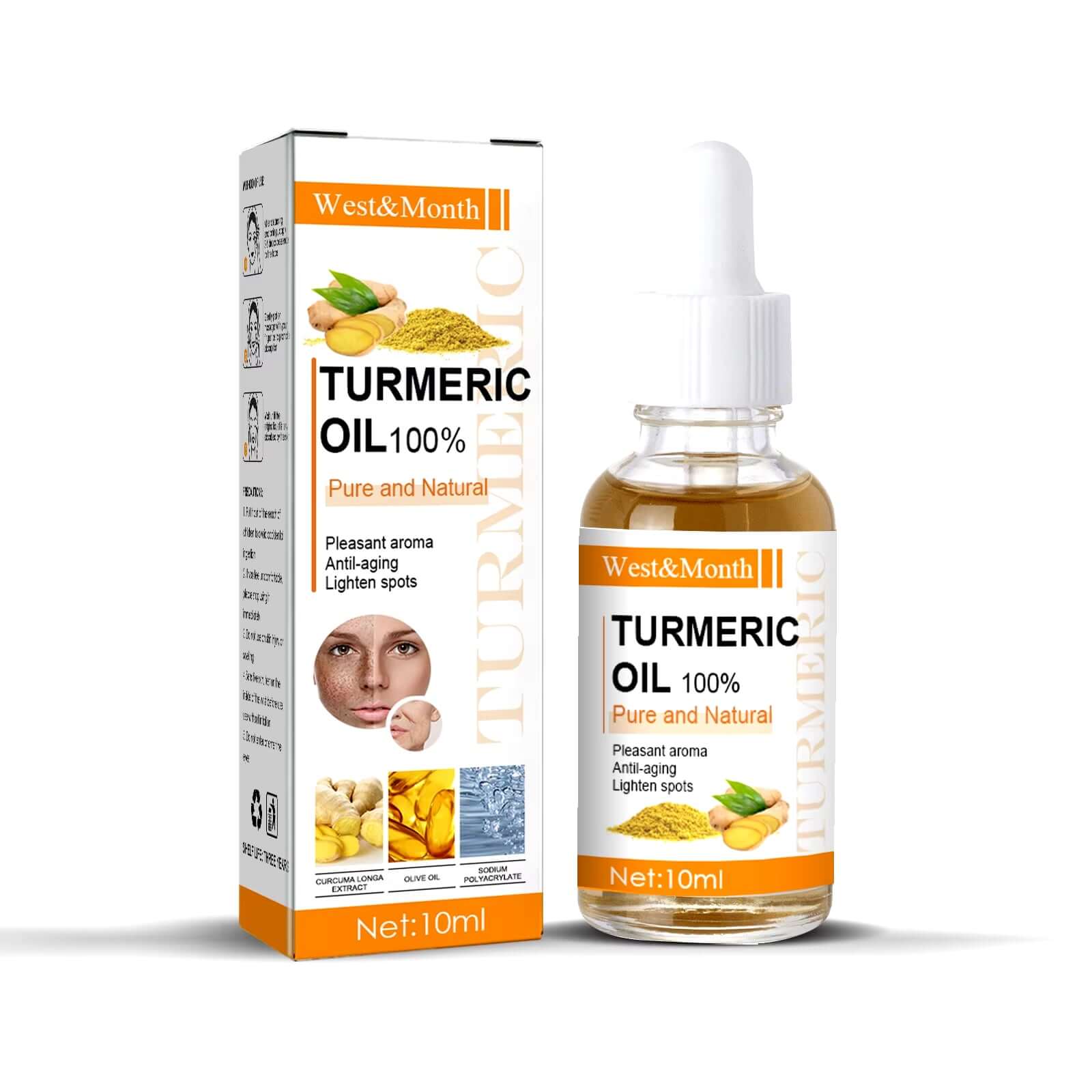 Turmeric Remove Dark Spots Essential Oil anti Wrinkle Serum 100% Pure Therapeutic Grade Face Whitening Moisturizing Skin Care