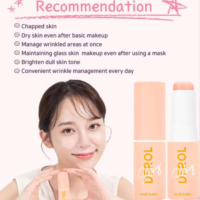 Collagen Multi Balm Stick Wrinkle Bounce Anti-Wrinkle Moisturizing Multi Balm Brighten Dull Skin Tone Cream Korean Cosmetics 7G