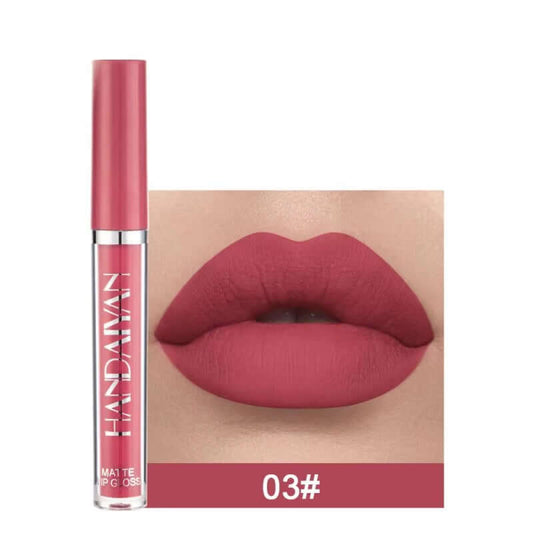 Matte Liquid Lipstick Velvet Pigments Lip Gloss Waterproof Moisturizer Nonstick Cup Lip Tint Beauty Cosmetics TSLM1